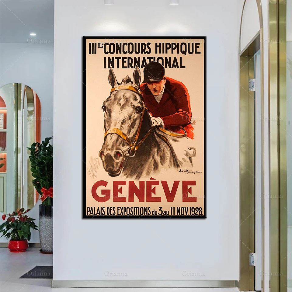 

Equestrian Wall Art Print|Vintage Sport Prints|Canvas Print Wall Art| Poster Print Vintage| Wall Decor Prints for Living Room