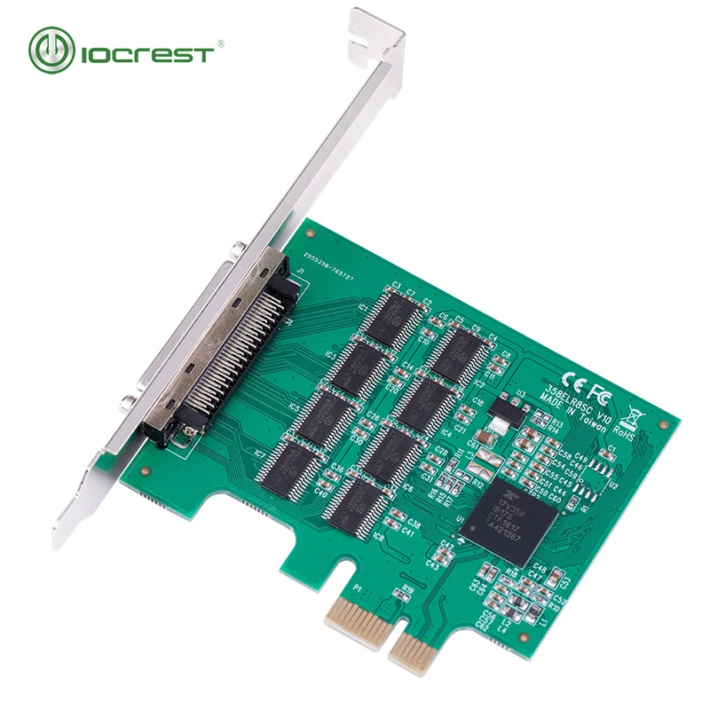 iocrest pcie 8 портов rs232 db9 серийный io карта pci
