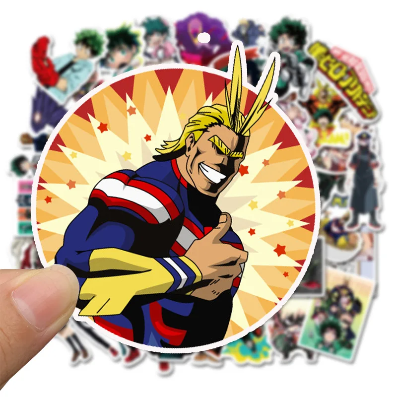 

50pcs My Hero Academia Suitcase Stickers Skateboard Laptop Izuku Midoriya All Might Boku no Hero Academia Anime Character Decals