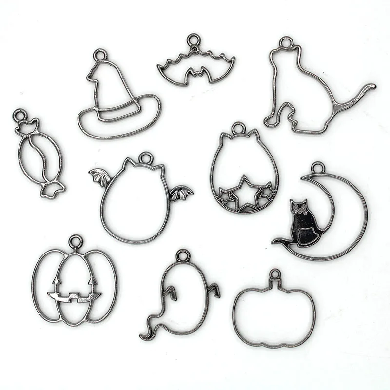 

Цепочка «сделай сам», аксессуары для брелока, открывающаяся рамка в форме основного изображения, сплав, 10 шт./металлическая плакированная р...