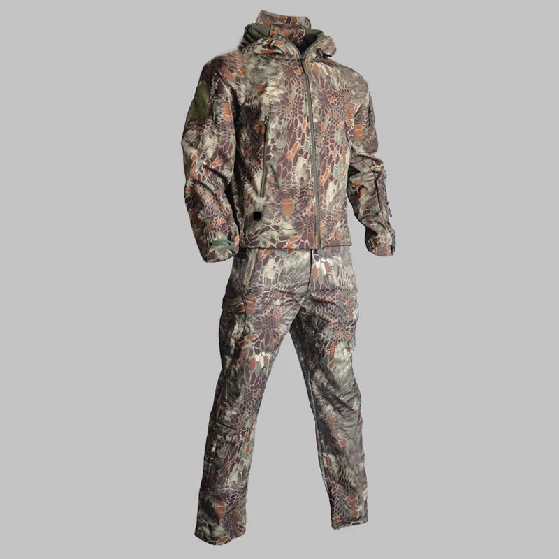 Мужская Уличная водонепроницаемая военная тактическая куртка с капюшоном и