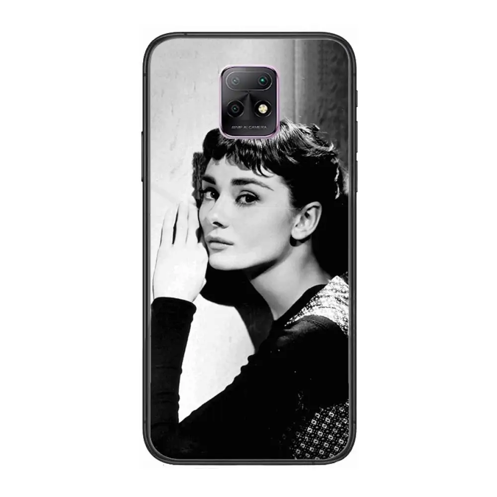 

Famous Elegant Audrey Hepburn Phone Case For XiaoMi Redmi 10X 9 8 7 6 5 A Pro S2 K20 T 5G Y1 Anime Black Cover Silicone Back Pr