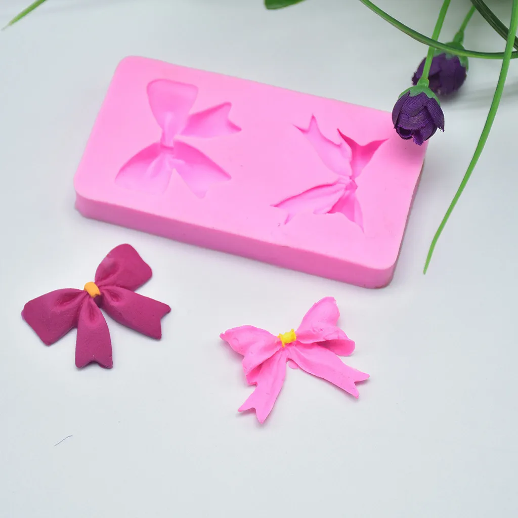 Новогодняя форма сделай сам в форме банта для украшения торта мусса мороженого 3D