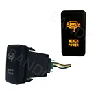 Оранжевый Светодиодный светильник, переключатель питания лебедки для автомобилей, лодок, мотоциклов, квадроциклов, прицепов UTVs Side-by-Side