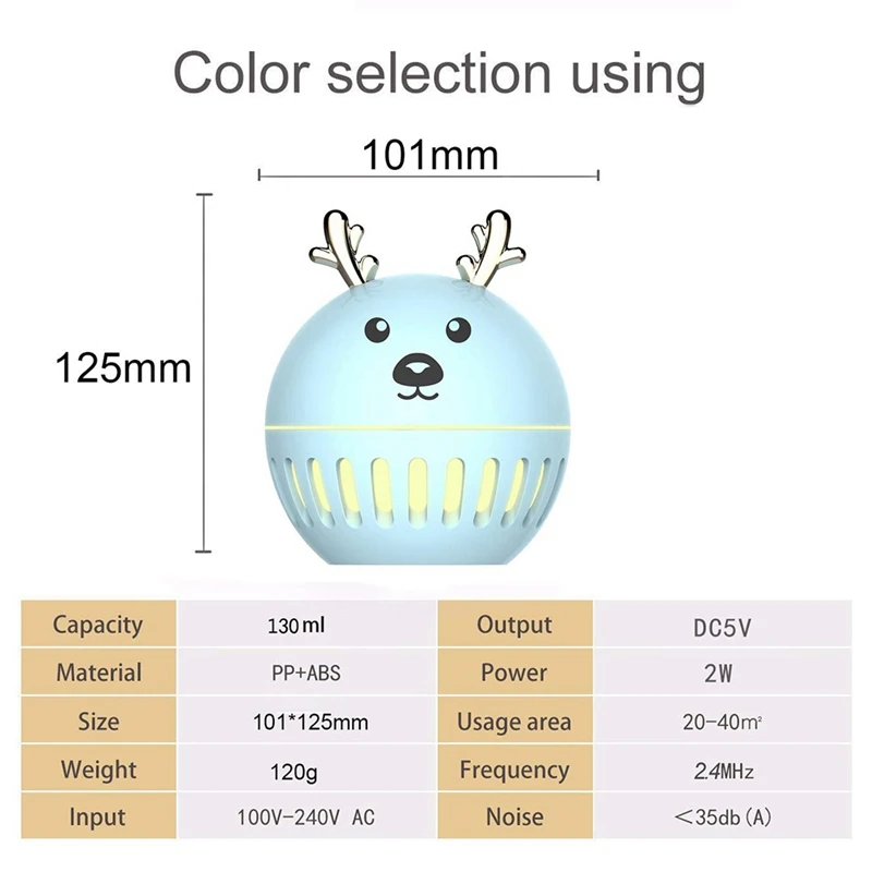 

Humidifiers for Bedroom, USB Aroma Diffuser for Essential Oil Cool Mist Mini Air Humidifier for Bedroom Kids
