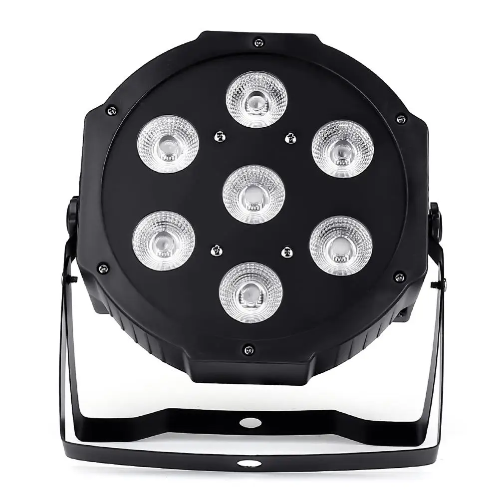Светодиодный 7x12 Вт плоский SlimPar Quad светильник 4in1 светодиодный PAR DJ стирка