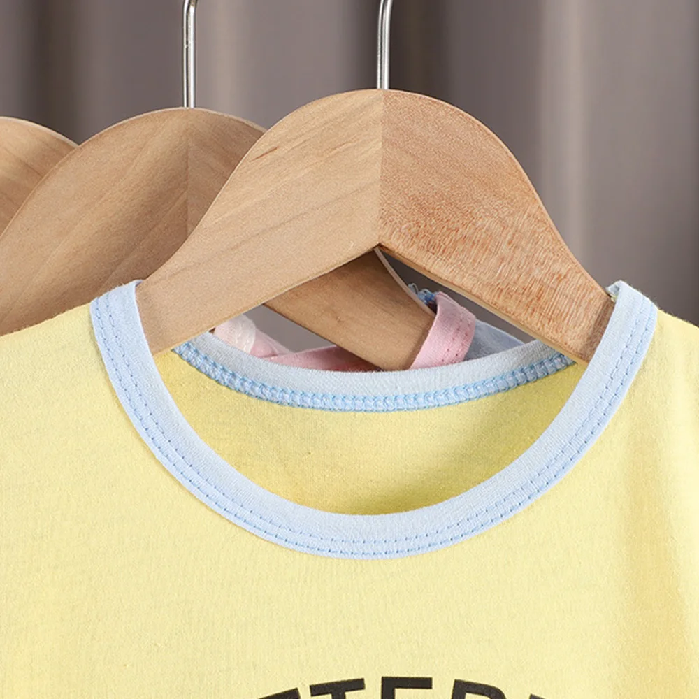 Летнее платье для девочек 2021 с буквенным принтом хлопковые костюмы принцессы на