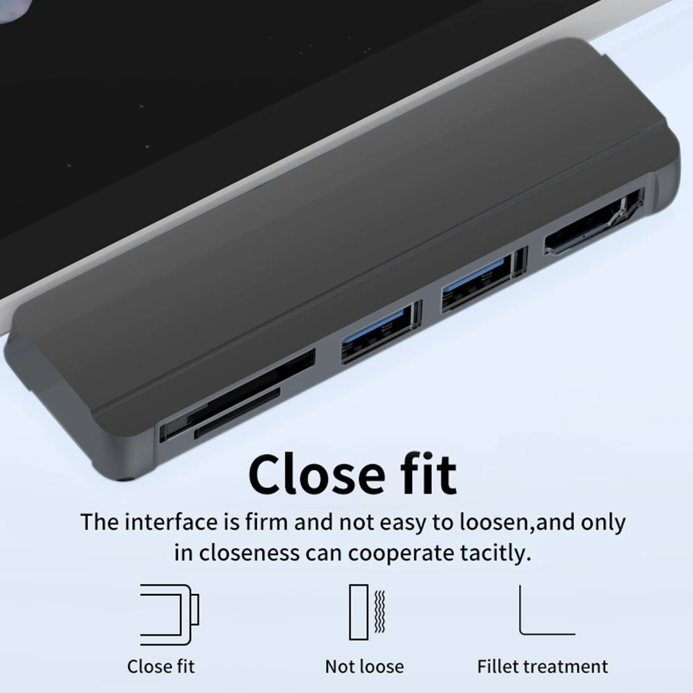 for microsoft surface pro 6 pro 5 pro 4 dock hub 5 in 1 usb docking station with 4k hdmi compatible 2 ports usb 3 0 memory card free global shipping