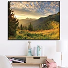 Горно-лесной пейзаж живопись холст природа принты с пейзажем и Плакаты Cuadros настенные картины для Гостиная домашний декор