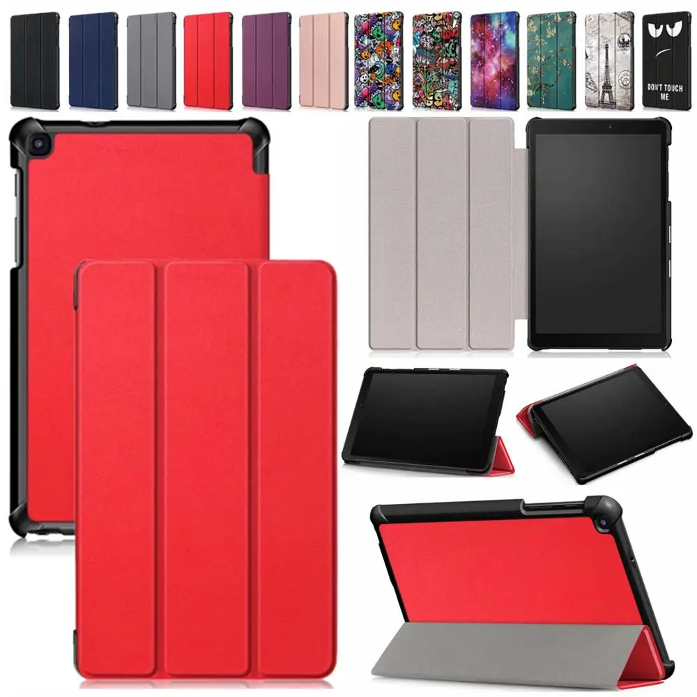 Тонкий кожаный чехол книжка с магнитной застежкой для Samsung Galaxy Tab A S Pen 8 0 2019 P205