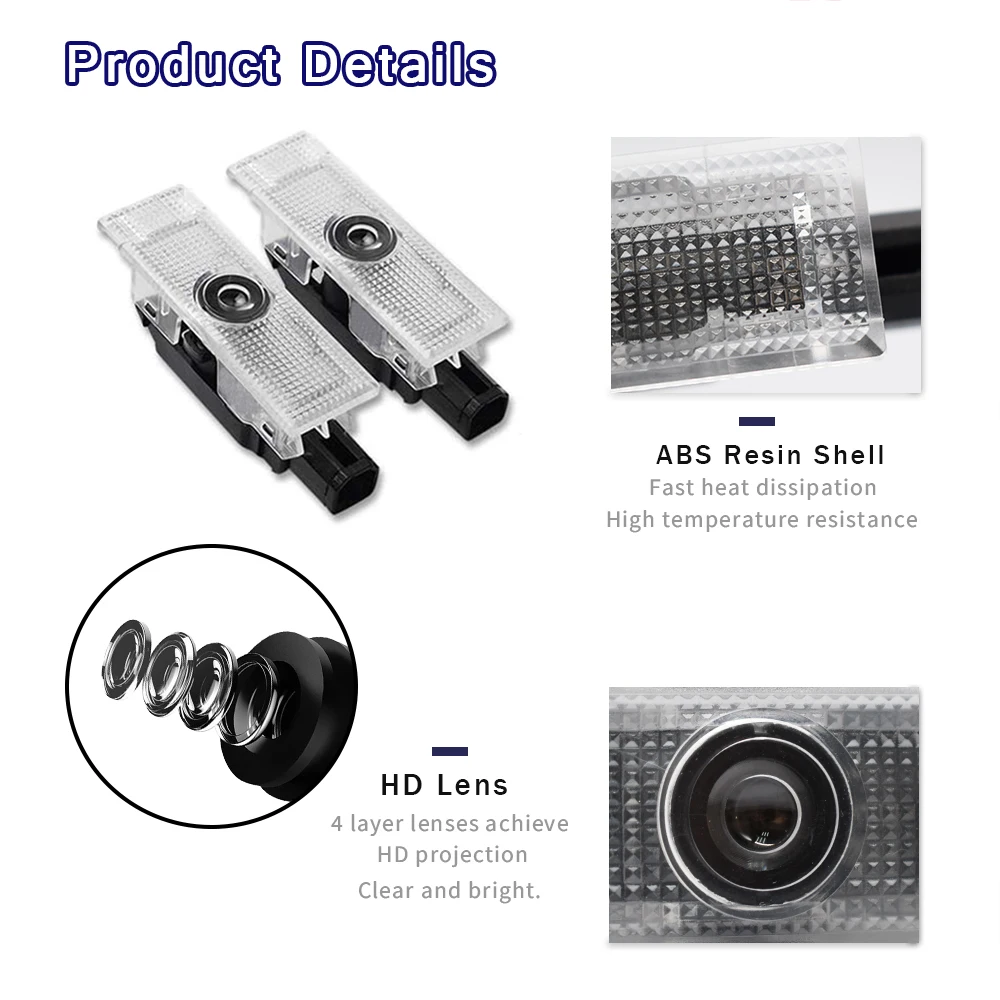 

2 Pcs For Maserati Quattroporte GranTurismo Ghibli GranCabrio Levante Led Car Door Ghost Light Logo Laser Projector Welcome Lamp