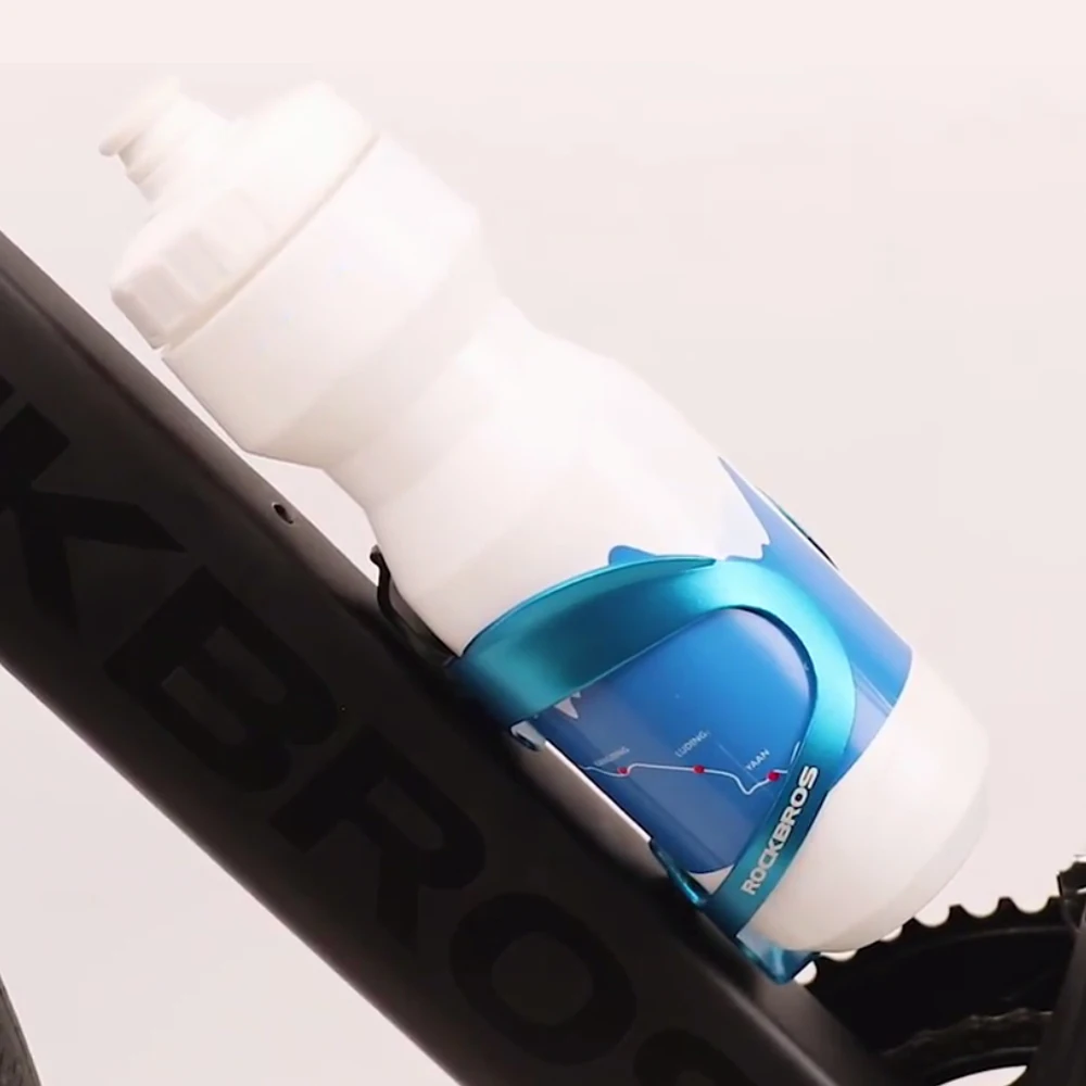 

ROCKBROS One-Piece Butterfly Aluminum Alloy Bottle Cage Bicycle Bottle Cage Mountain Bike Water Cup Holder Riding Accessories