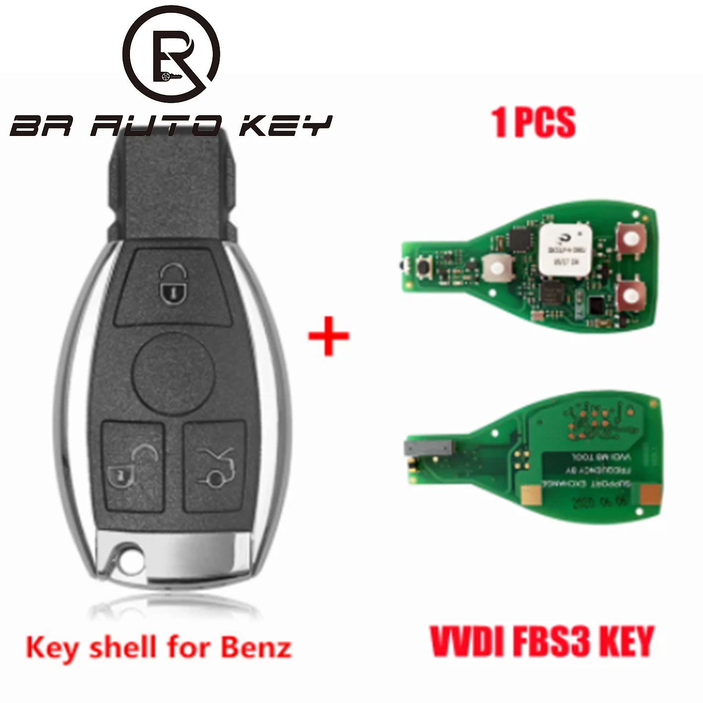 

Universal VVDI Smart Remote Key FBS3 Keyless Entry For Mercedes Benz FBS3 BGA 433/315 Mhz With XSBZ01EN With Keyshell and LOGO