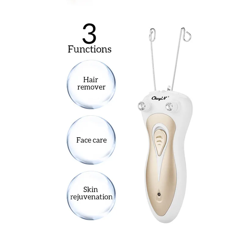 

USB Cotton Thread Hair Remover Women Epilator LED Light Shaver Removal Lady Body Razor Shaving Machine Face Beauty Care