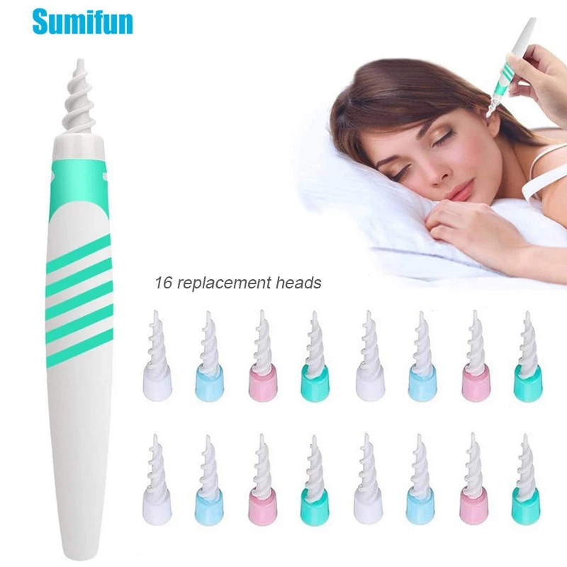 

Ear Cleaner 16 Replacement Tips Earpick Easy Ear Wax Remover Spiral Earwax Cleaner Ear Cleaner Soft Safety Ear Care Tools C1918