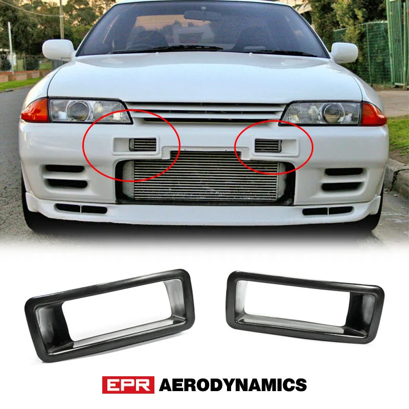 Для Skyline R32 стекловолокно Nis style N1 бампер гоночный Неокрашенный воздуховод