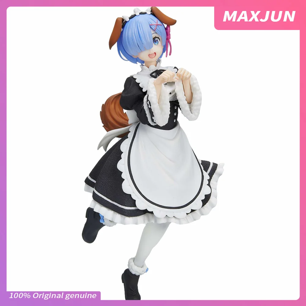 

MAXJUN Original Anime Re Life in a different world from zero Figure Rem 20cm PVC Model Toys TAITO Maid cos dog ears Sexy Figure