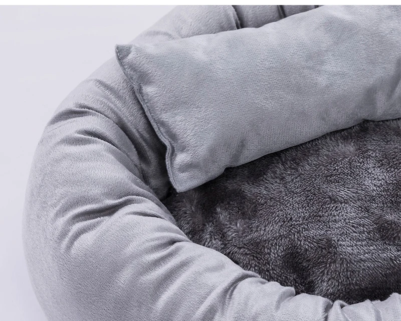 Новая кровать для кошек серый домик маленькая собак зимний теплый круглый