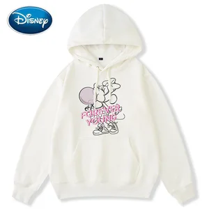 Модная Толстовка Disney с принтом Минни Маус, пуловер с капюшоном, уличная одежда, повседневный женский свитер, топы с длинными рукавами, 8 цветов