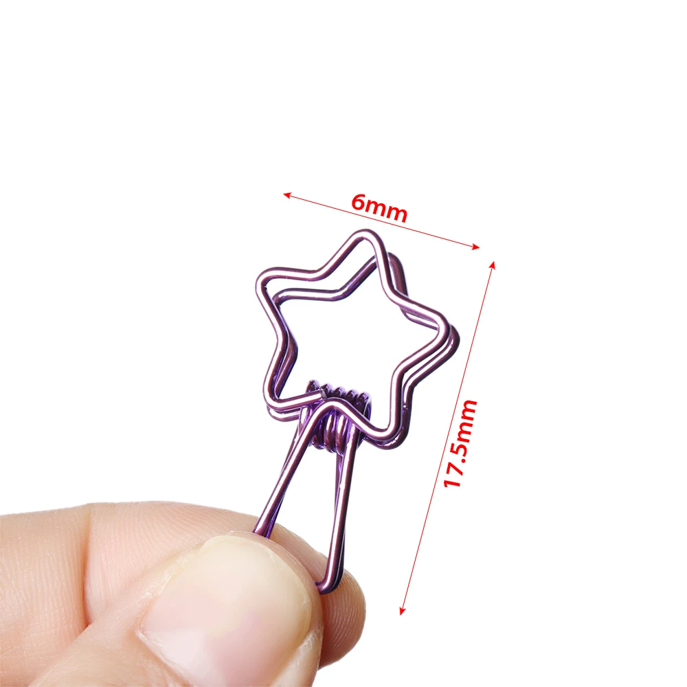 

6PCs/Set Hollowed Out Design Metal Binder Clip Long Tail Clips Office Hand Book Folder Paper Organizer Stationery Fish Clip