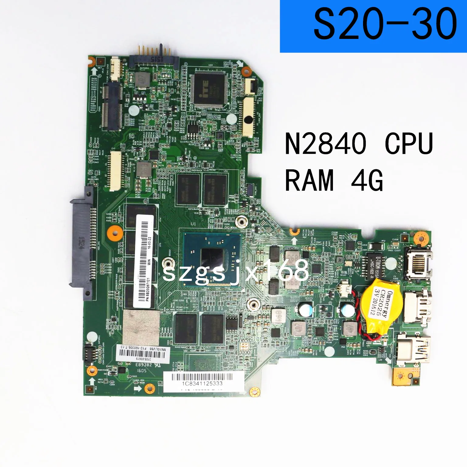

For Lenovo S20-30 laptop motherboard BM5406 REV:1.3 with N2840 CPU RAM 4G FRU:5B20G97121 mainboard 100% test work