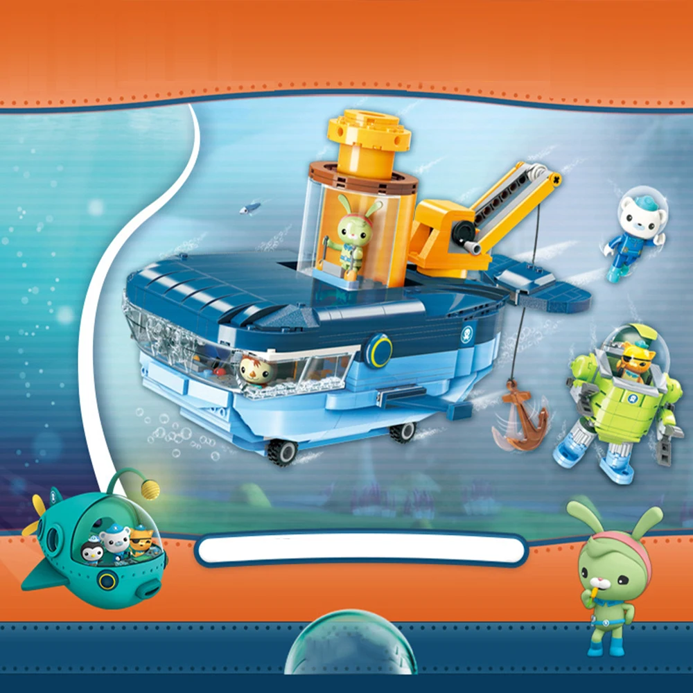 Les Octonauts Octopod Octopus Playset &amp Barnacles kwazii peso Inkling ENLIGHTEN Bricks Kids Toy Building Block Octo-Pod | Игрушки и