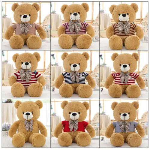 Милые большие куклы галстуком бабочкой плюшевый медведь в свитере мягкие