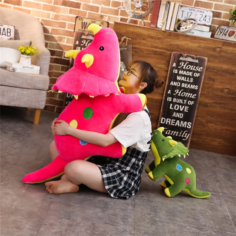 40/60/100cm Soft Triceratops Stegosaurus Creative Big Dinosaur Plush Toy Animal Doll Stuffed Kid Dinosaurs Pillow Birthday Gifts - купить по