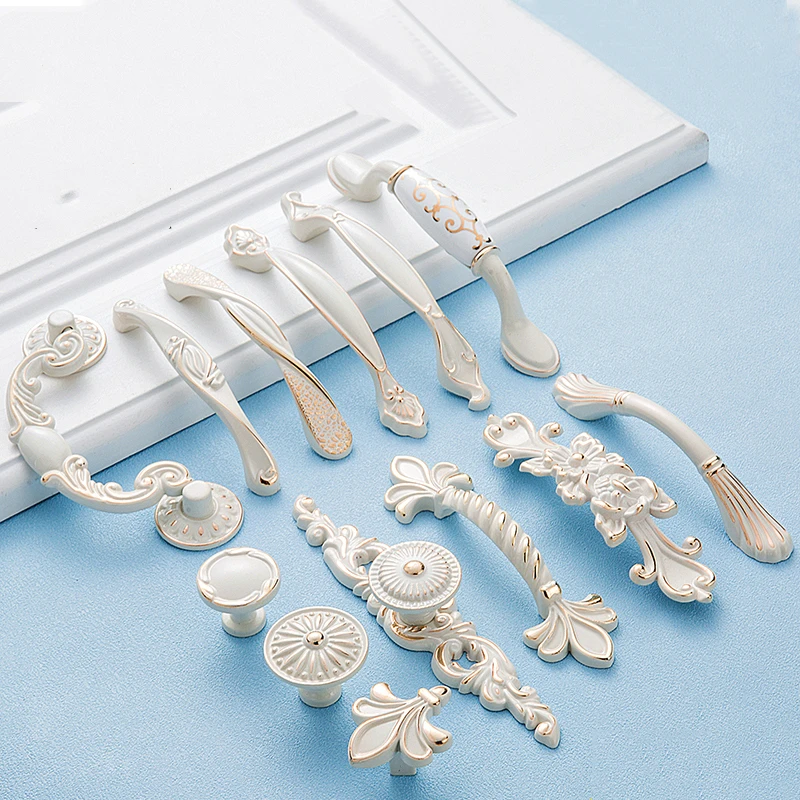 Цинк Aolly белого цвета и слоновой кости кабинет ручки кухонный шкаф дверные для