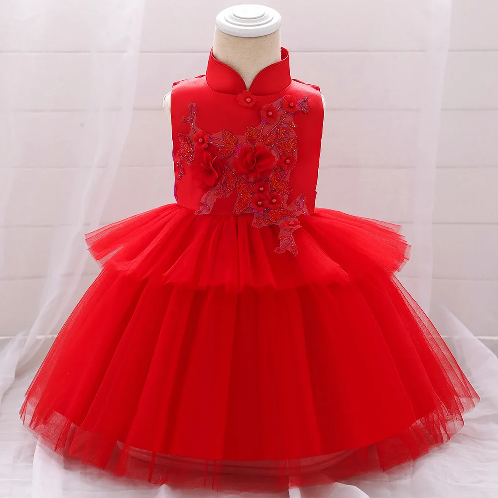 Детское летнее праздничное платье для крещения маленьких девочек одежда первого