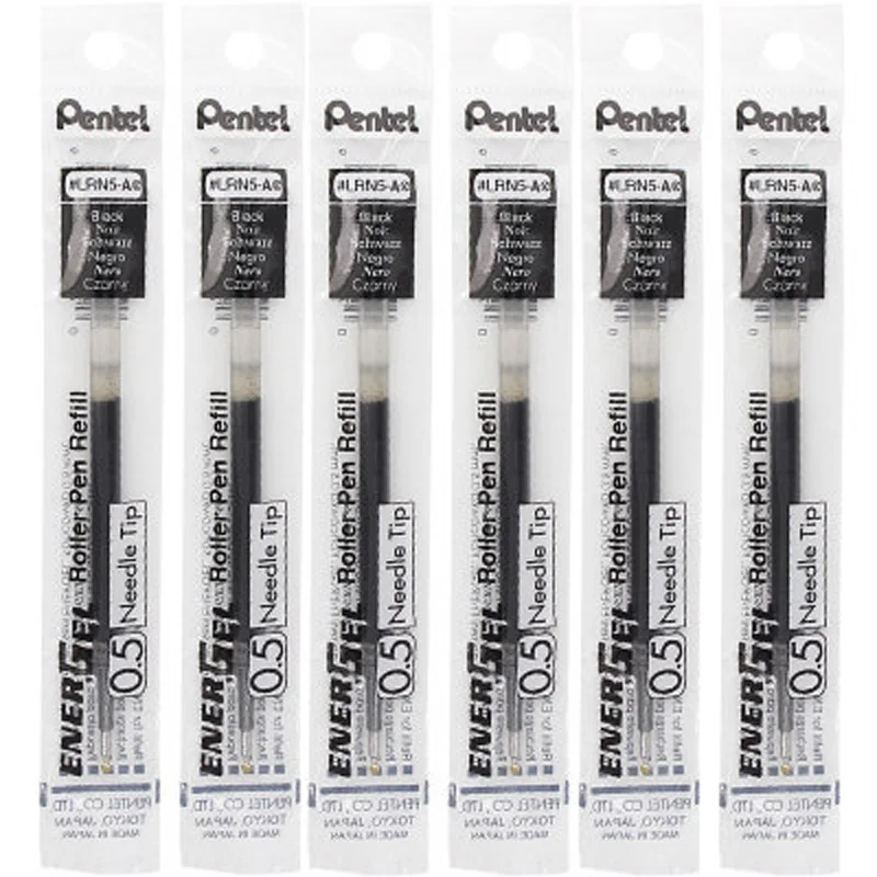 Черный 9 шт. Pentel LRN5 LRN4 Neutra жидкие гелевые чернила для BLN75 выдвижные ручки-быстрое высыхание-0,5 мм Товары для офиса и школы - Цвет: Черный