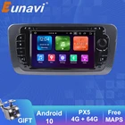 Eunavi Android 10 Автомобильный DVD Радио для Seat Ibiza 6j 2009 2010 2012 2013 Авто GPS навигация Сенсорный экран Аудио мультимедиа 2 Din BT