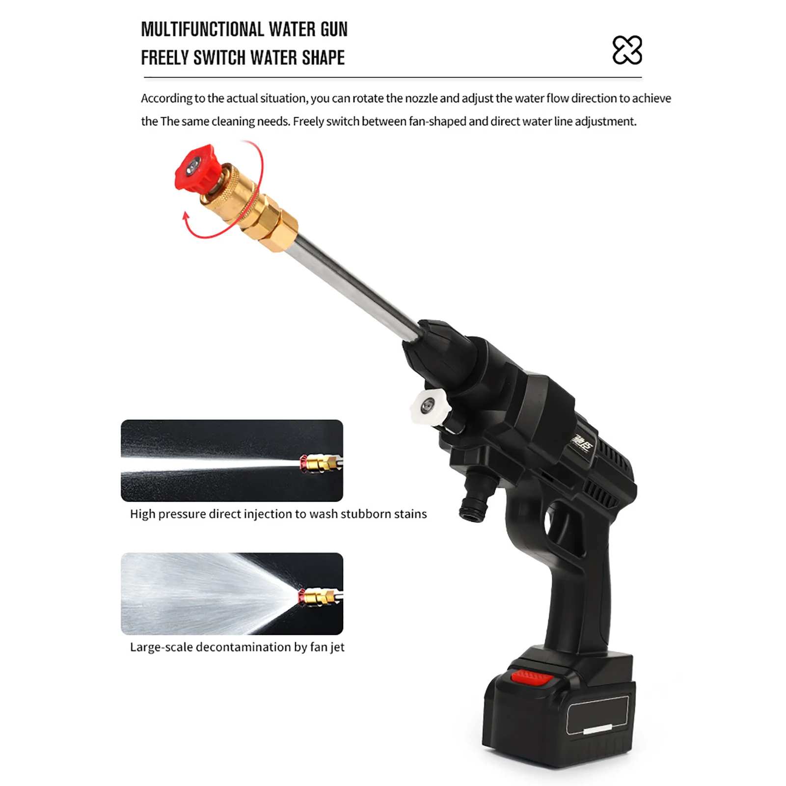 Дешево Автомобильный водяной пистолет высокого давления, мойка, Бескровная ручная портативная перезаряжаемая литиевая батарея, мойка автомобиля,... Купить Автомобильный водяной пистолет высокого давления, мойка, Бескровная ручная портативная перезаряжаемая литиевая батарея, мойка автомобиля,...