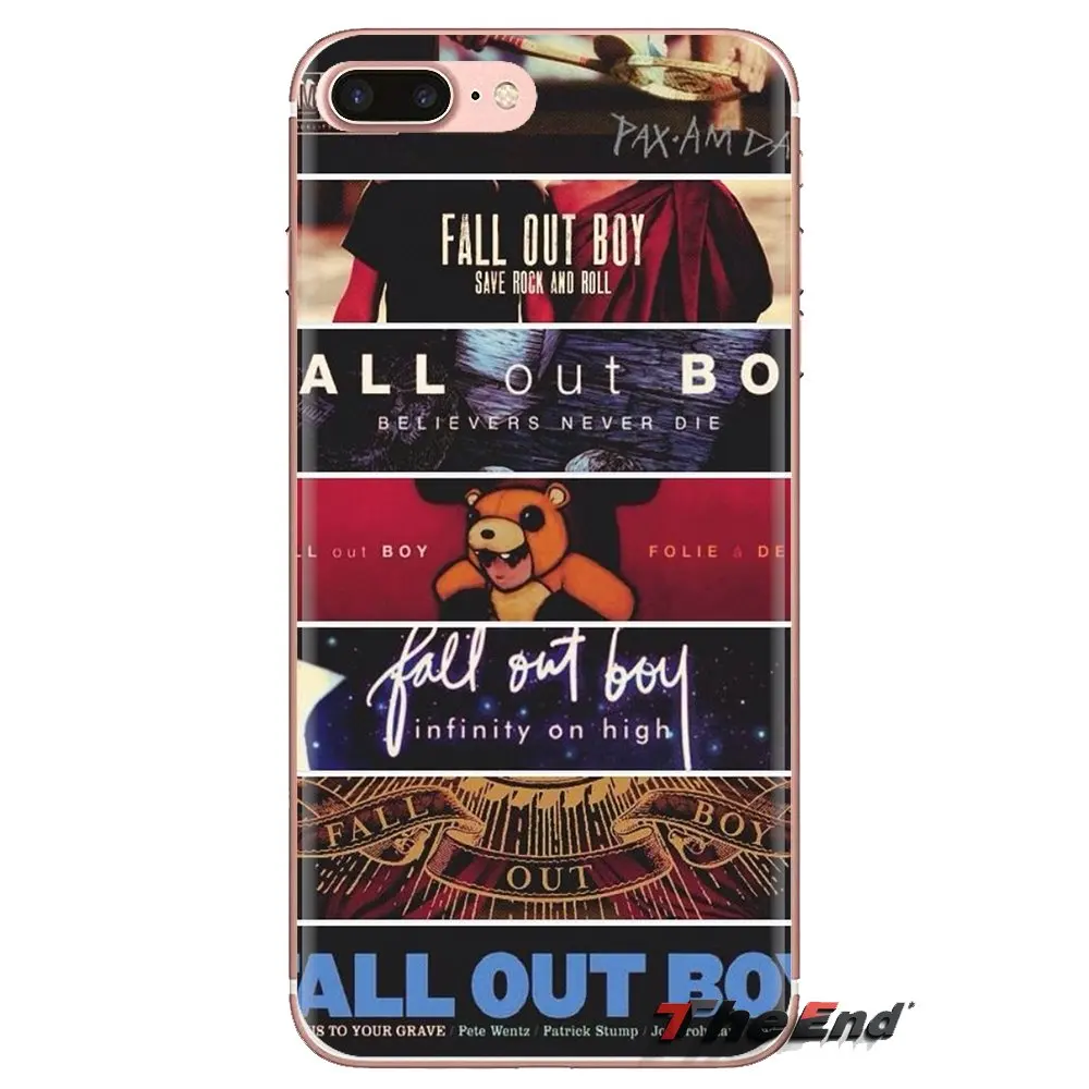 For iPhone XS Max XR X 4 4S 5 5S 5C SE 6 6S 7 8 Plus Samsung Galaxy J1 J3 J5 J7 A3 A5 fashion Fall Out Boy bands logo Phone Case |