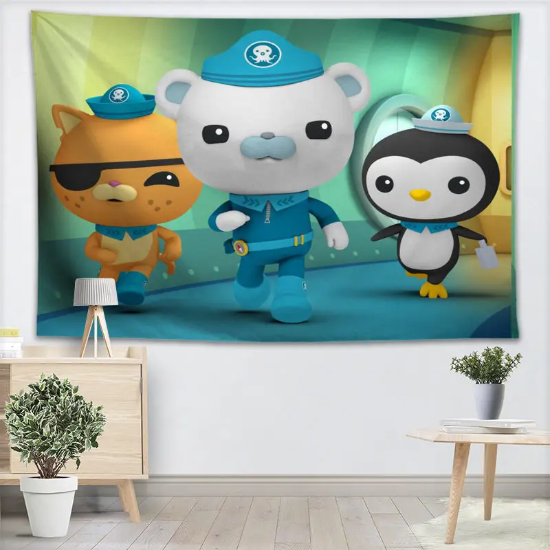 Octonauts аниме гобелен настенный Декор для домашней вечеринки на день рождения украшения тканевые гобелены палатка путешествия спальный коврик - Цвет: 9