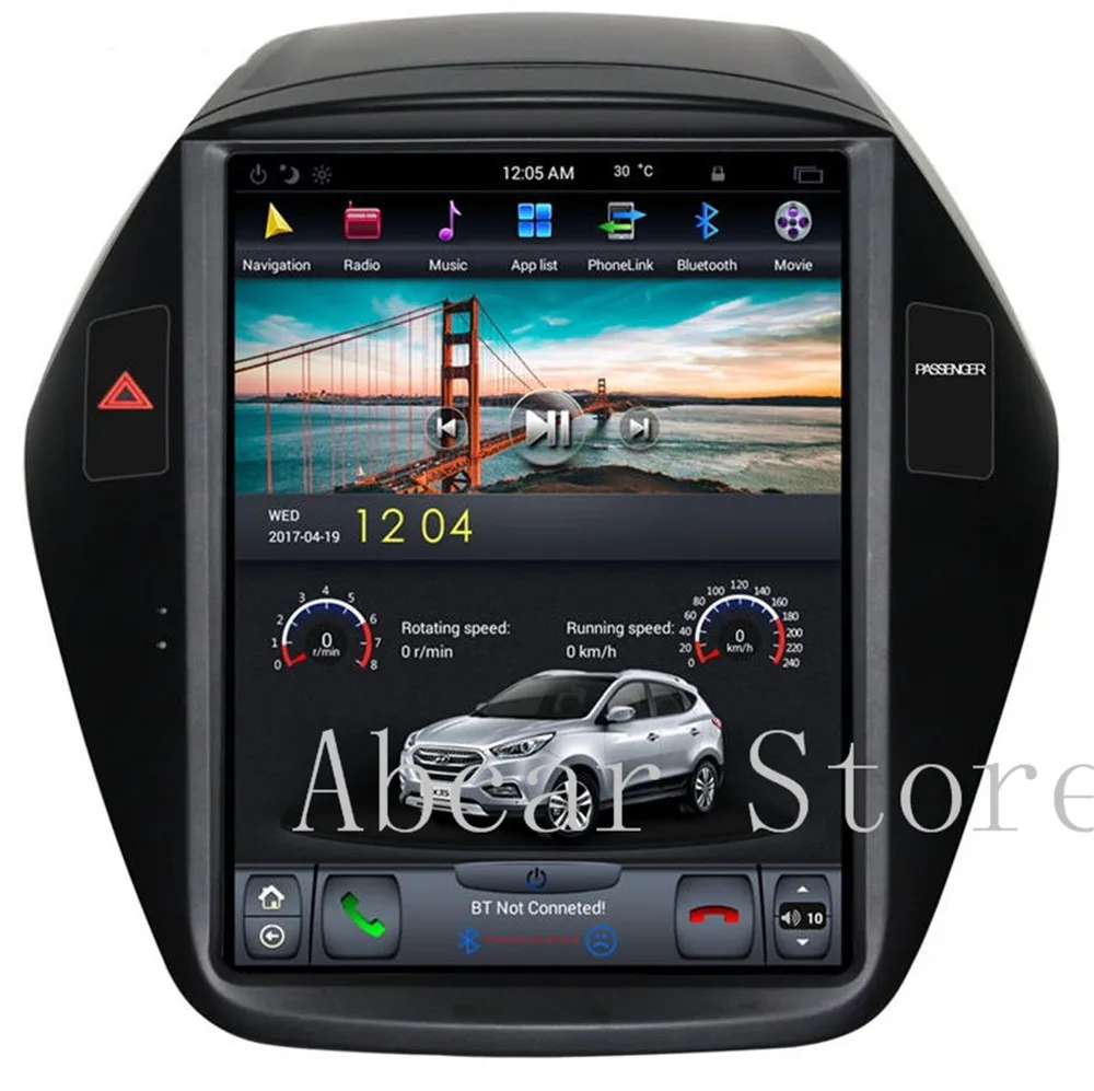 10 4 ''Tesla стиль Android 9 0 автомобильный dvd плеер GPS навигация для Hyundai IX35 TUCSON 2009 2016