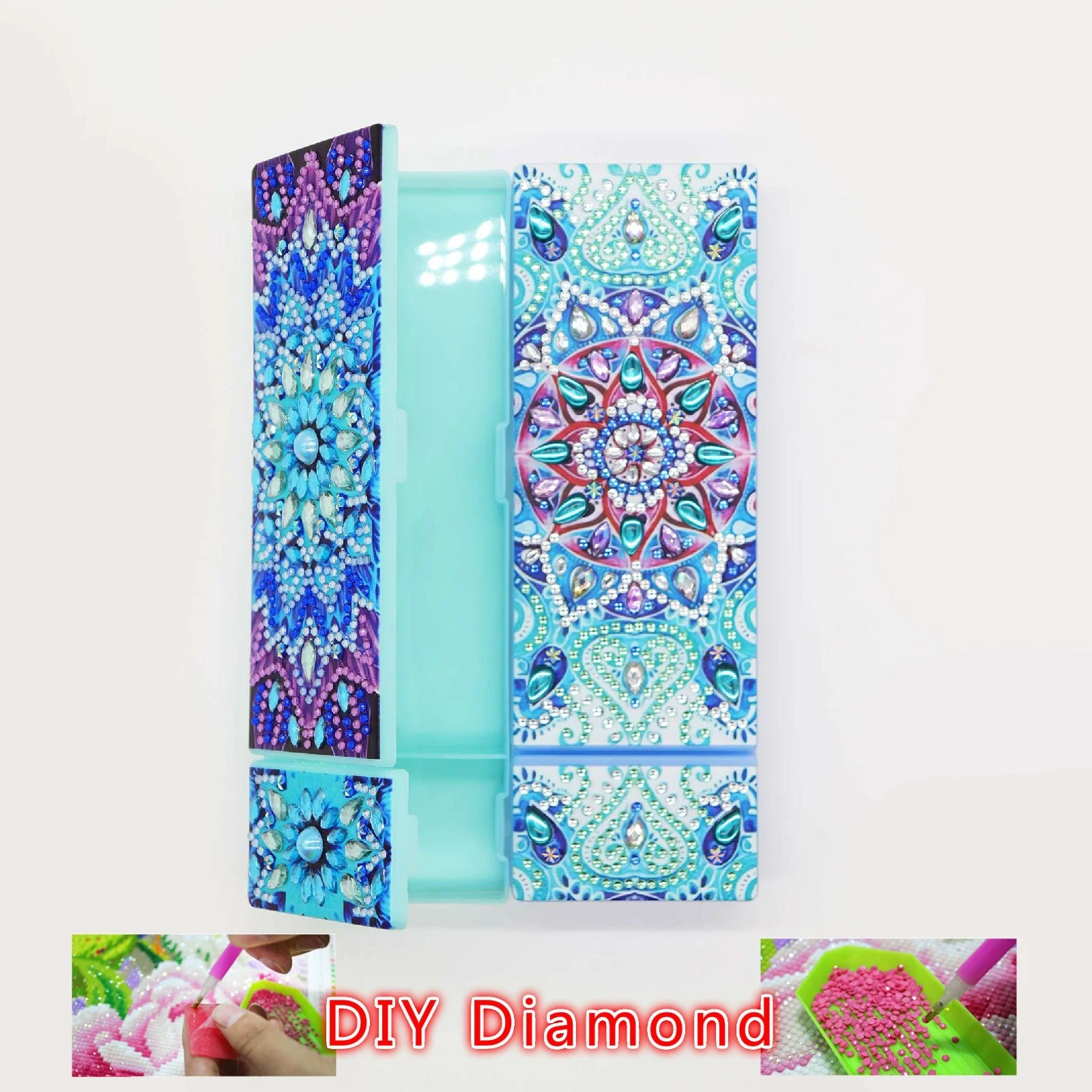 DIY алмаз особенной формы живопись 2 сетки пенал подарочный контейнер