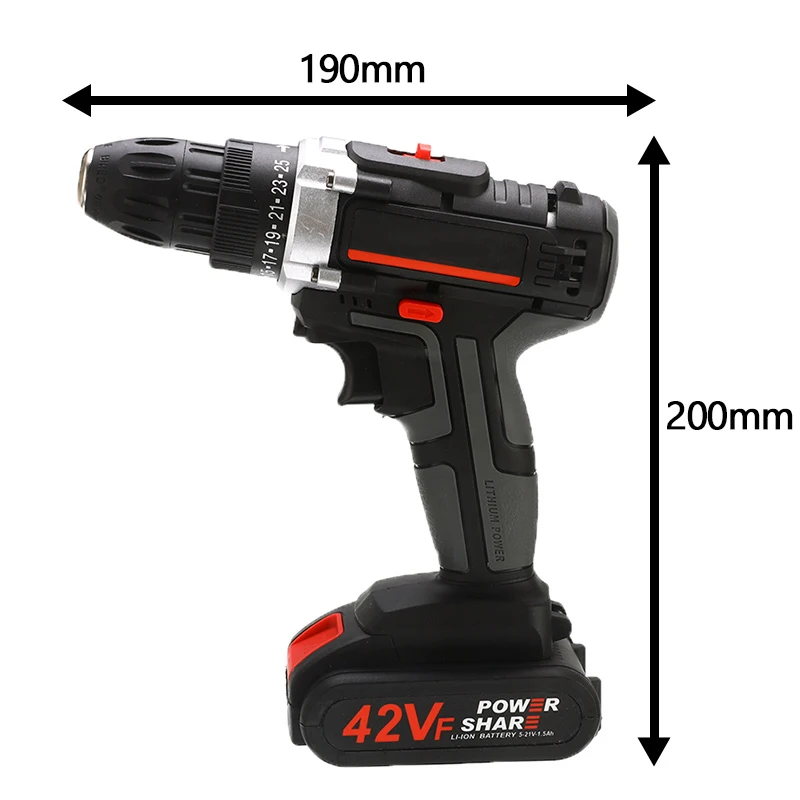 42V Аккумуляторный шуруповерт светодиодный светильник Мини DIY Беспроводной