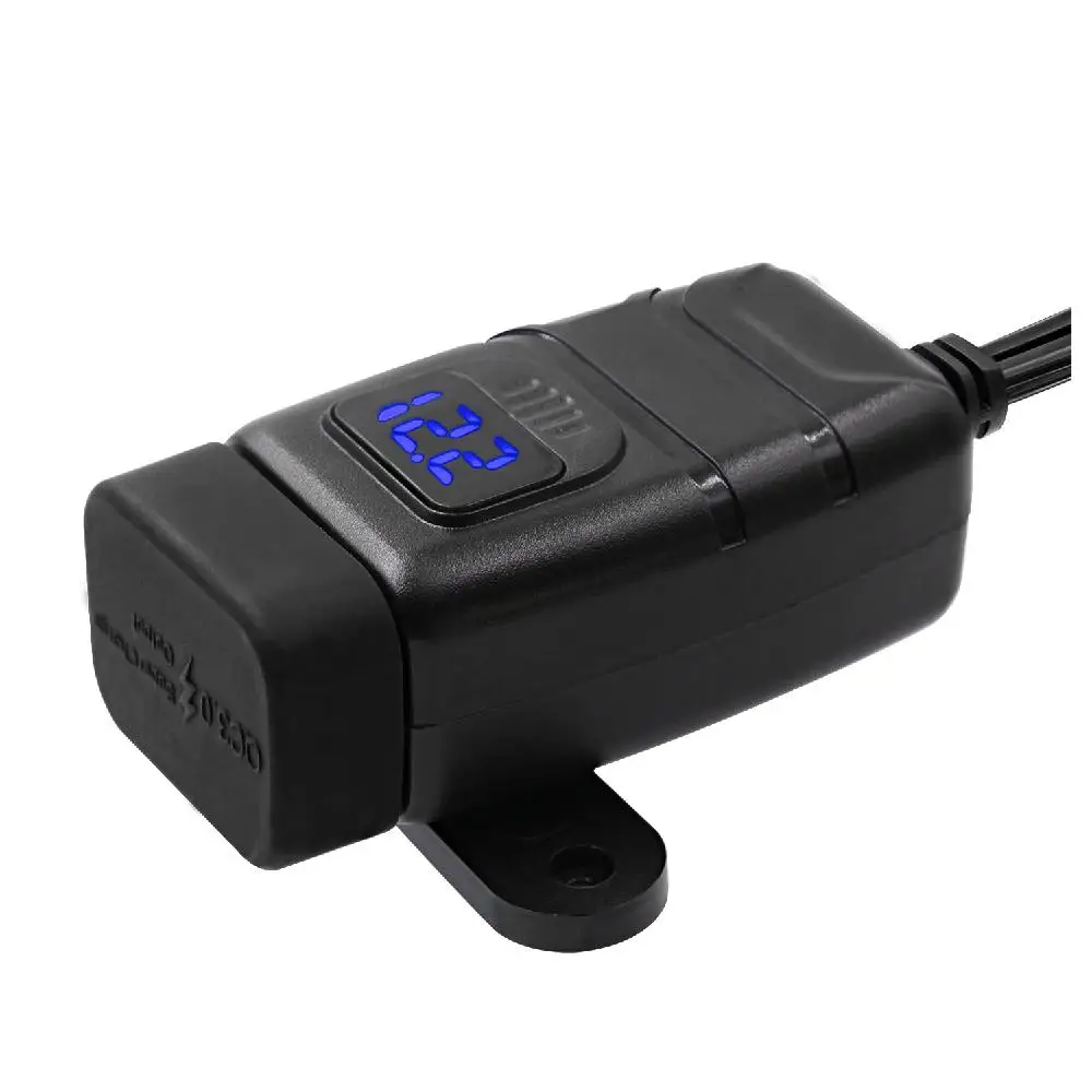 Двойной USB порт Водонепроницаемый мото rbike moto rcycle руль зарядное устройство быстрая замена 12 В адаптер питания su порт e celular moto