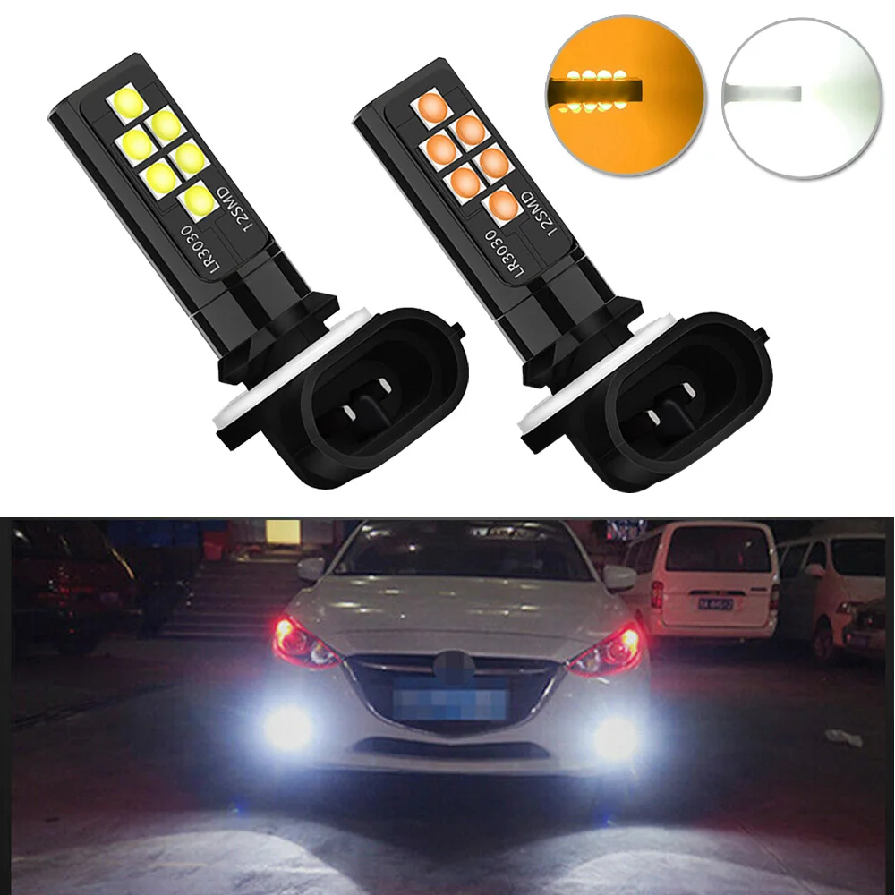 

12v LED Fog Lights 1 Pair 881 12 3030 Chips LED Fog Light Bulb Driving DRL Lamp Daytime Running 12V