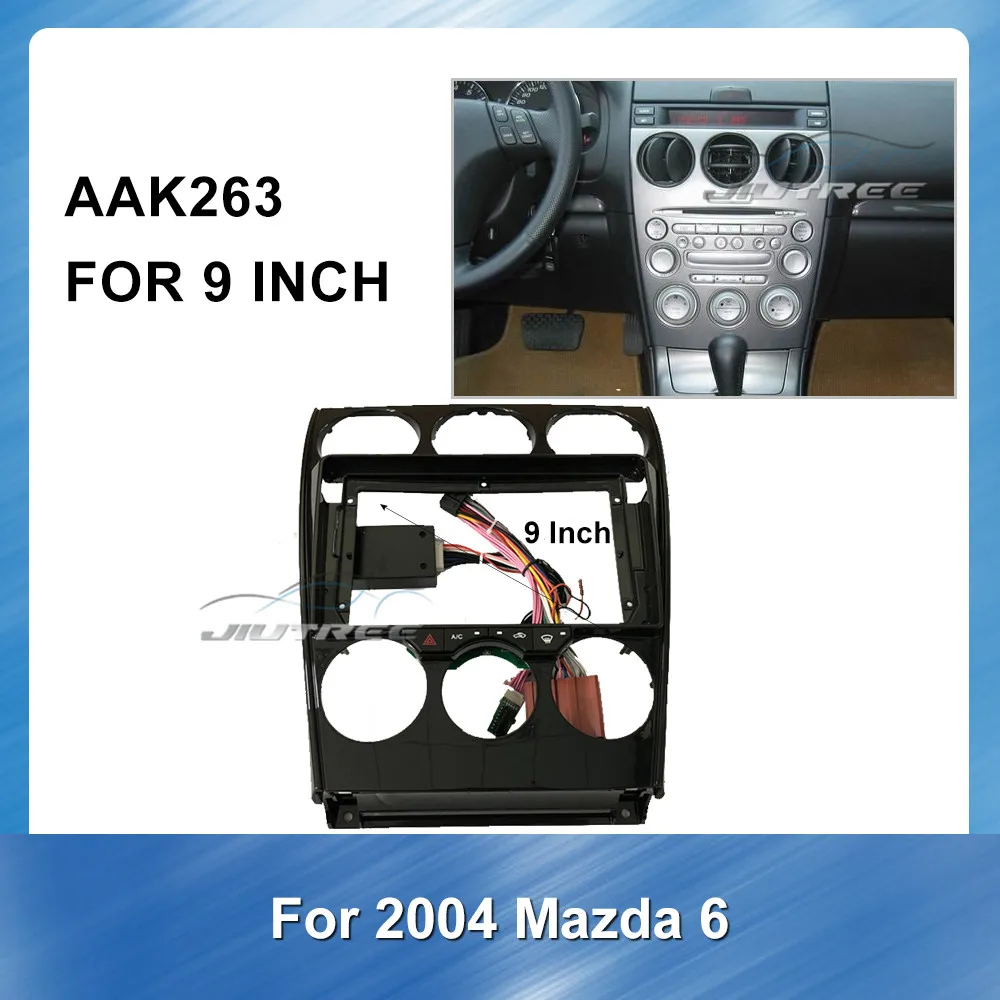 

9 Inch Car refitting DVD frame For Mazda 6 2004 Stereo Panel Dashboard Kit Refitting Installation Frame Bezel Accessories
