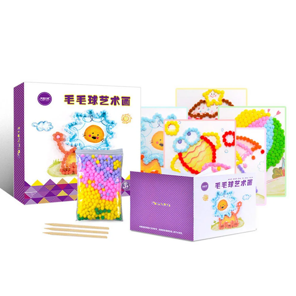 Картина с шариком для волос детская ручная работа Сделай Сам производство милый