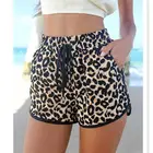 Женские повседневные леопардовые короткие штаны, летние очаровательные сексуальные женские короткие штаны в западном стиле, женские шорты с принтом