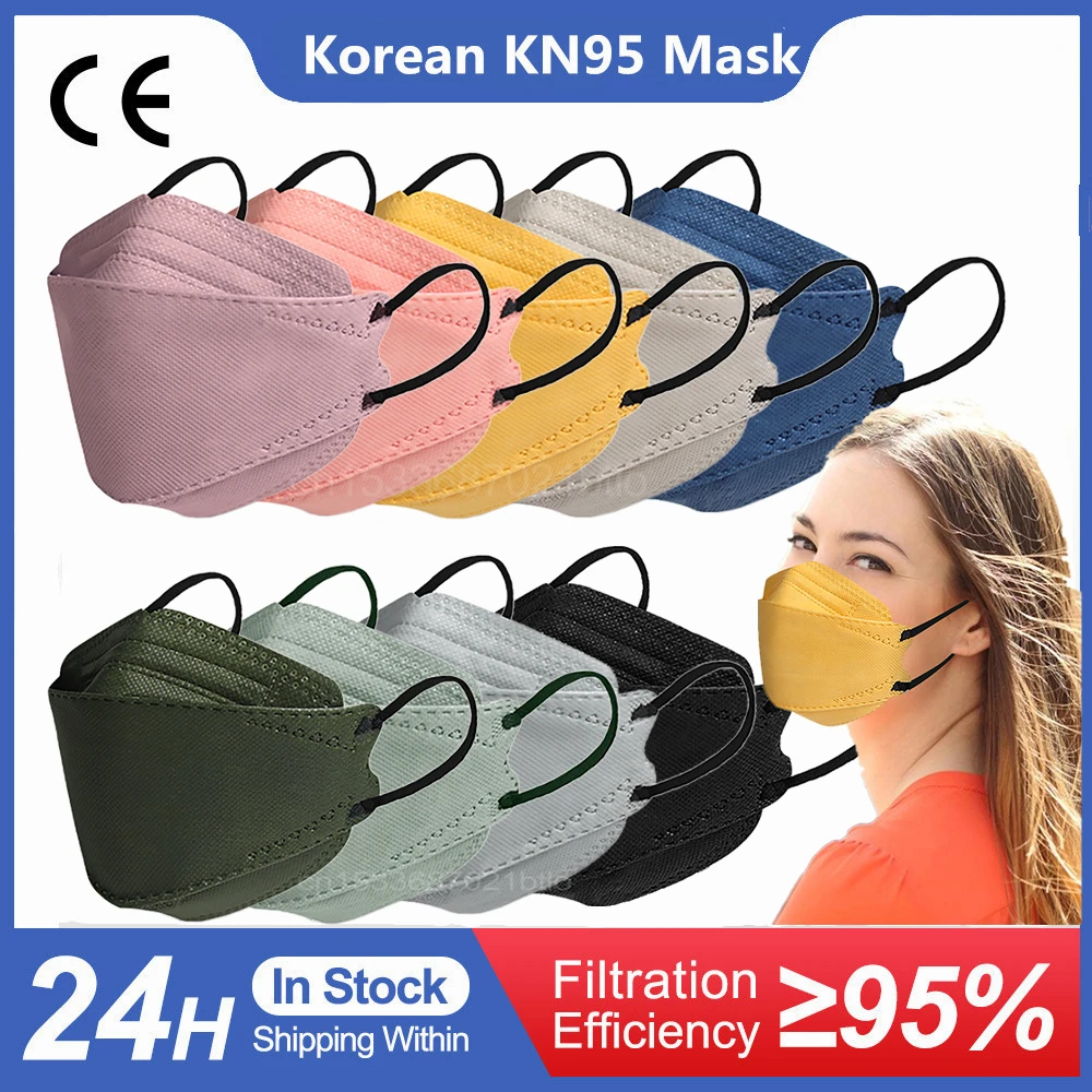 10-100 шт. маски для рыб KN95 FFP2 Homologada одноразовые 4-слойные FPP2 цвета Morandi Mask FFP 2 |