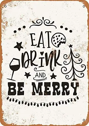 

Eat Drink and Be Merry Vintage Metal Sign