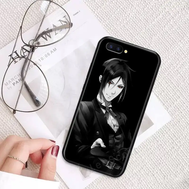 

Black Butler Anime Phone Cases For OPPO R9 R11 R15 R17 RENO Realme S PLUS Normal 2z 3 5 C2 pro Soft Silicone Shell Cover Funda