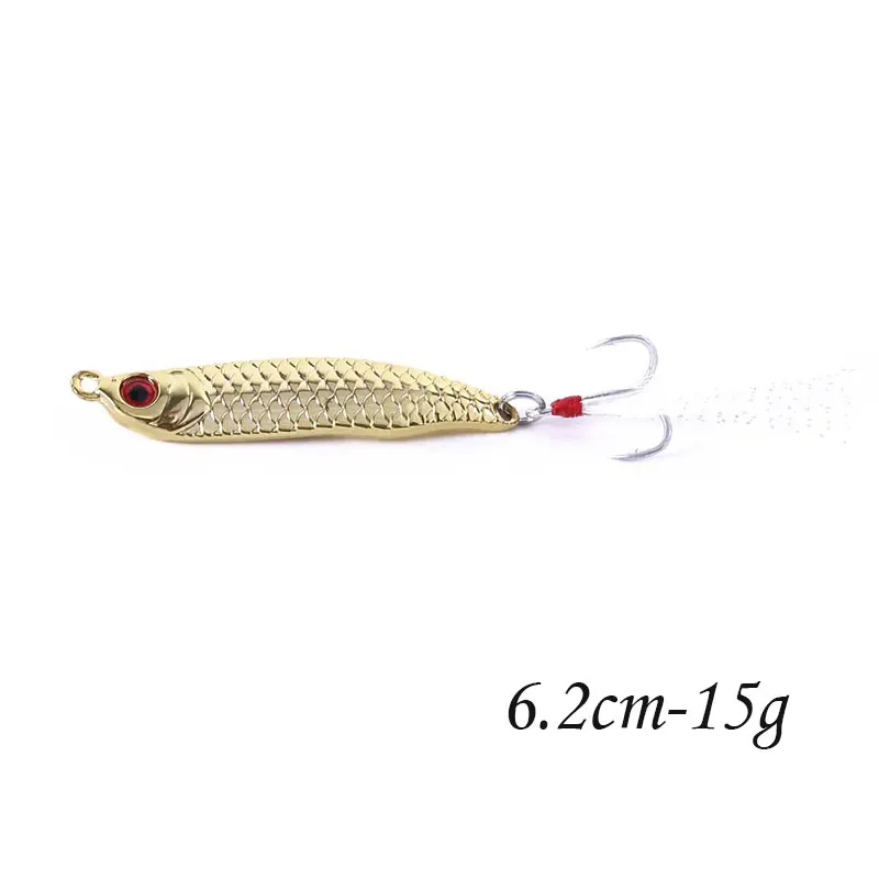 SP255-2 1pcs Metal Spinner Spoon Fishing Lure Hard Baits Gold /Silver Sequins Noise Paillette Treble Hook Tackle 10/10.5/14/16.5/20g - Цвет: SP255-2