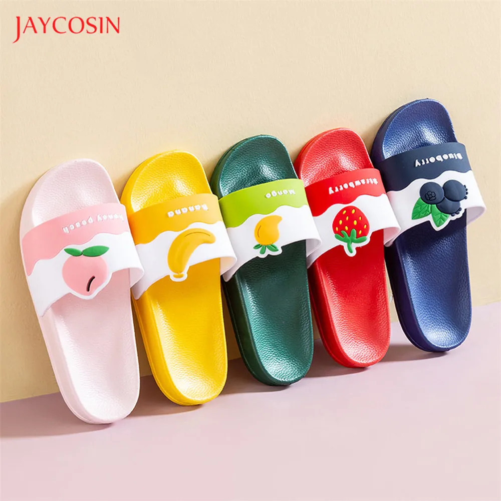 Сланцы Jaycosin женские летние шлепанцы с мультяшным принтом бананы мягкая Уличная