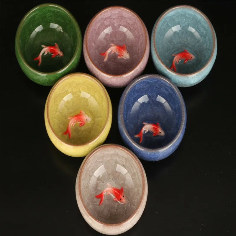 Китайский традиционный чайный набор с рыбой каждый год керамика чайная чашка 6