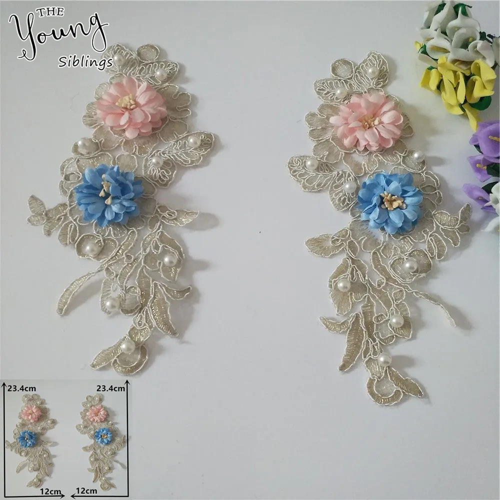 Новое поступление вышивка кружевной воротник 3D цветок кружево вырез одежда